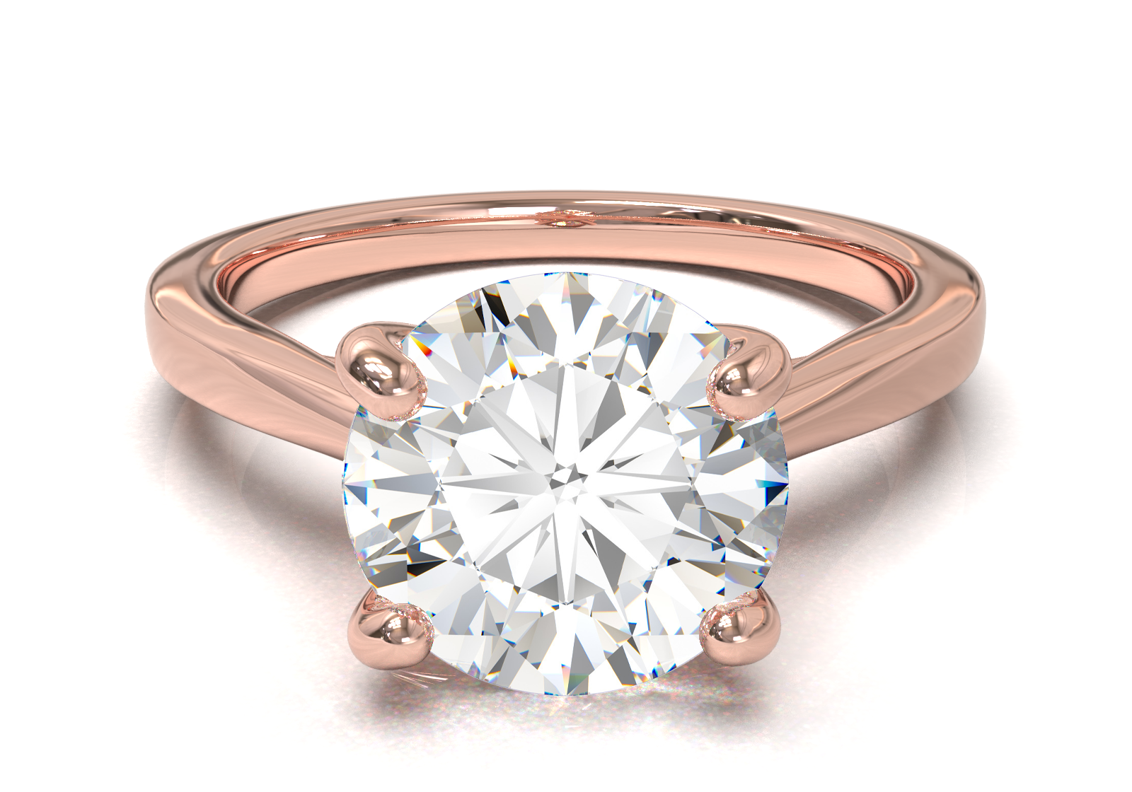 Cathedral Solitaire Frame 1.8mm thickness Yellow Gold