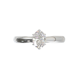 Solitaire Crown Frame 6 Nails 2.5mm thickness White Gold