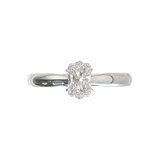 Solitaire Crown Frame 6 Nails 2.5mm thickness White Gold