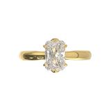 Solitaire Crown Frame 6 Nails 2.5mm thickness Yellow Gold