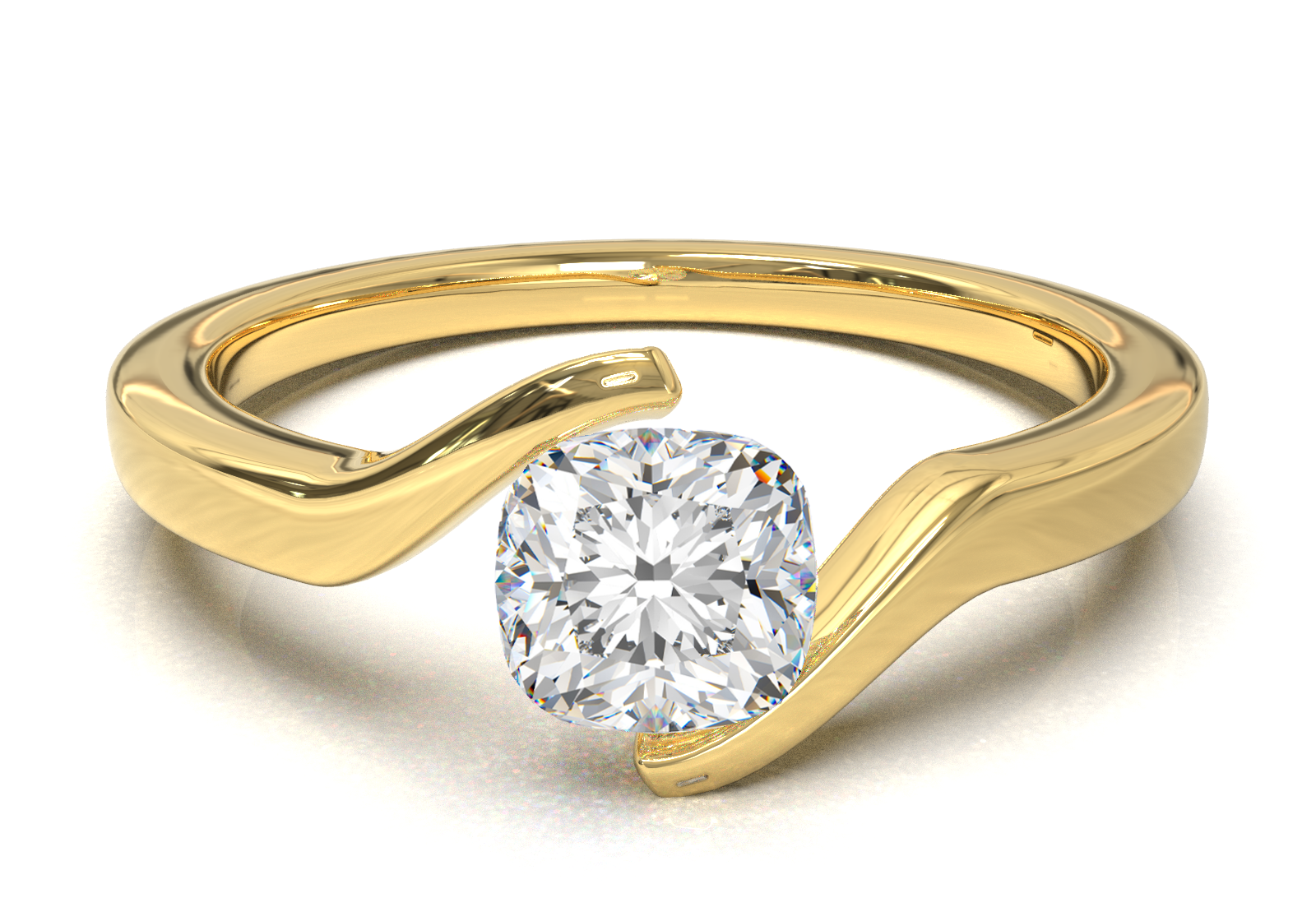 Yellow Gold Floating Frame