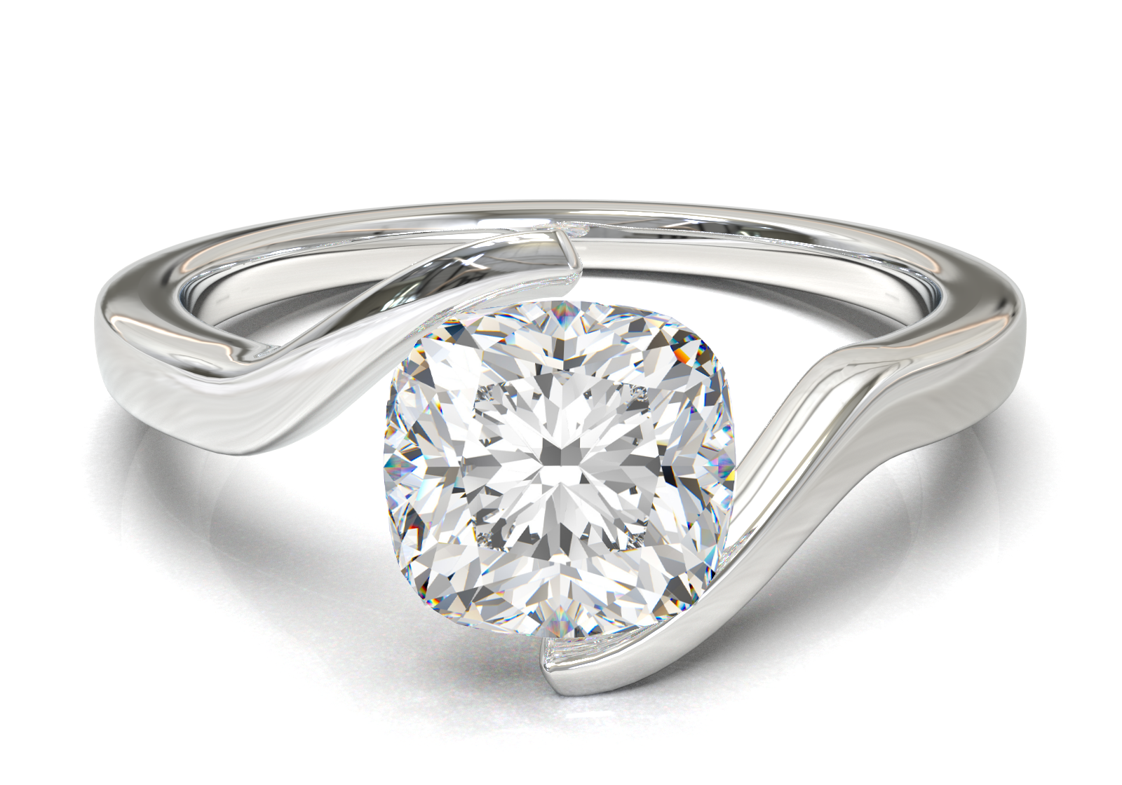 White Gold Floating Frame