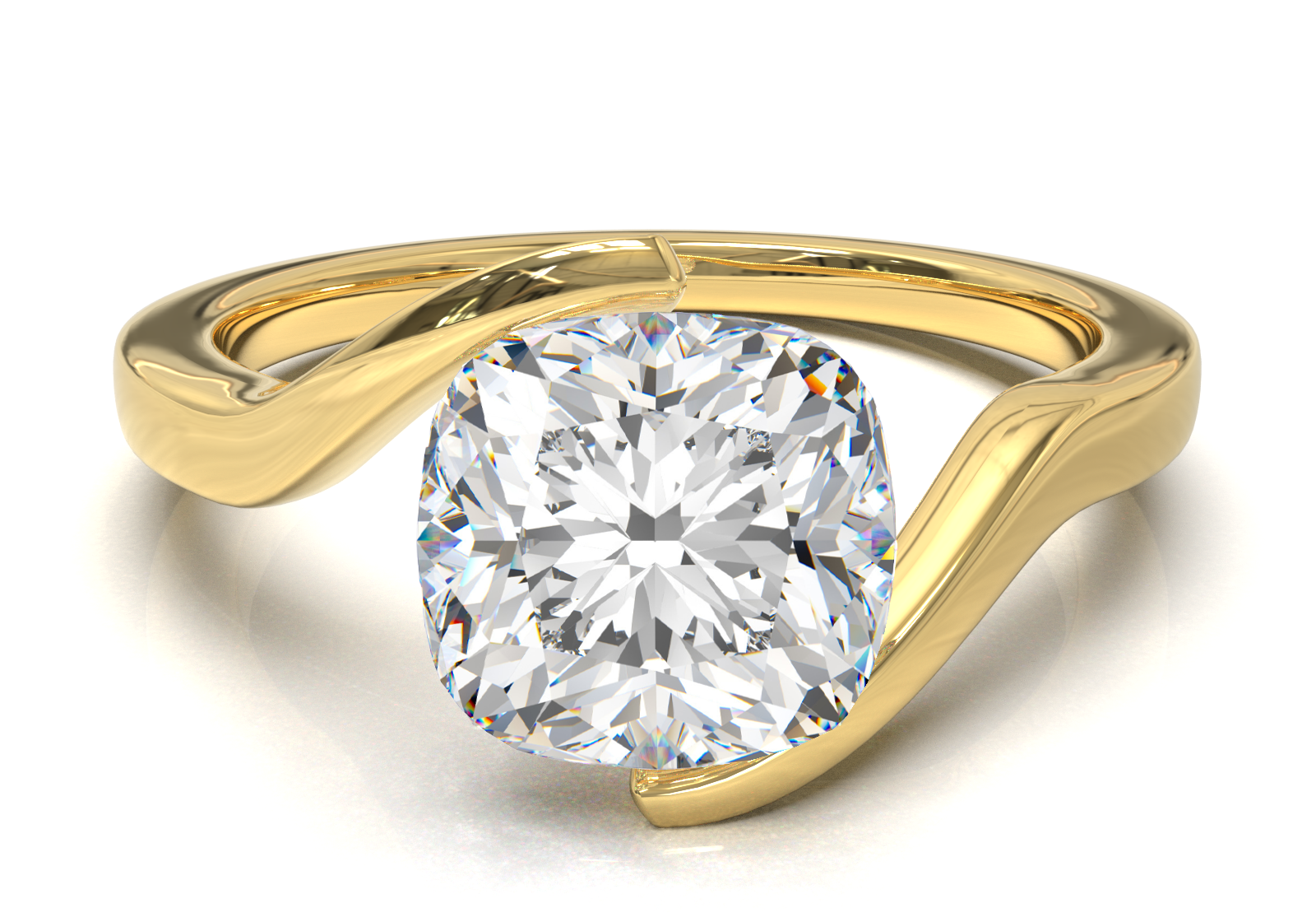 Yellow Gold Floating Frame