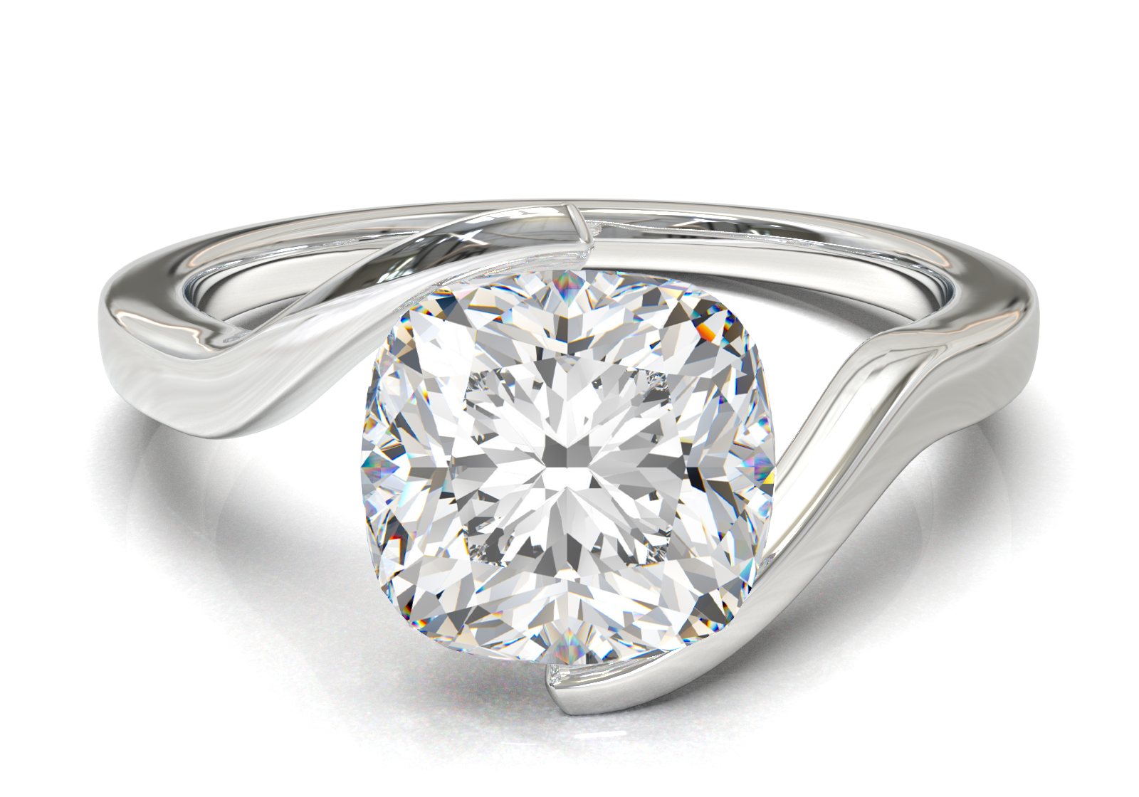 White Gold Floating Frame