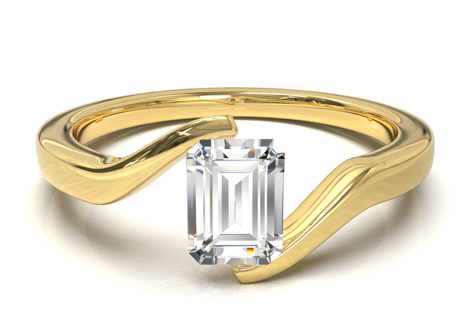 Yellow Gold Floating Frame