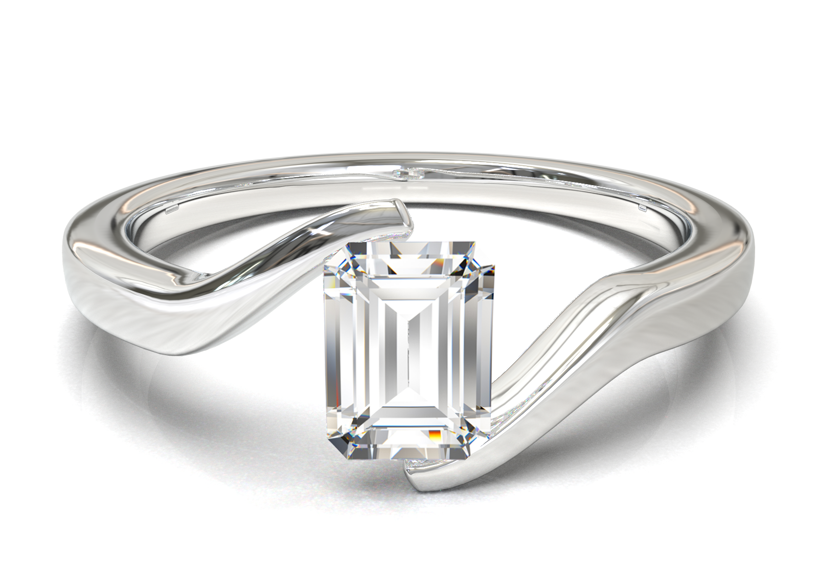 White Gold Floating Frame