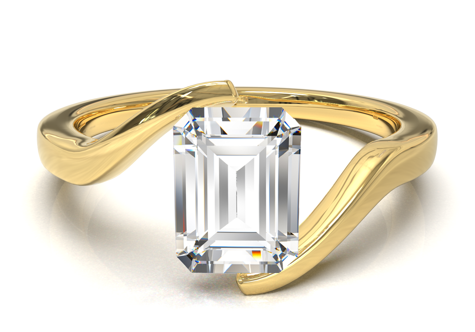 Yellow Gold Floating Frame