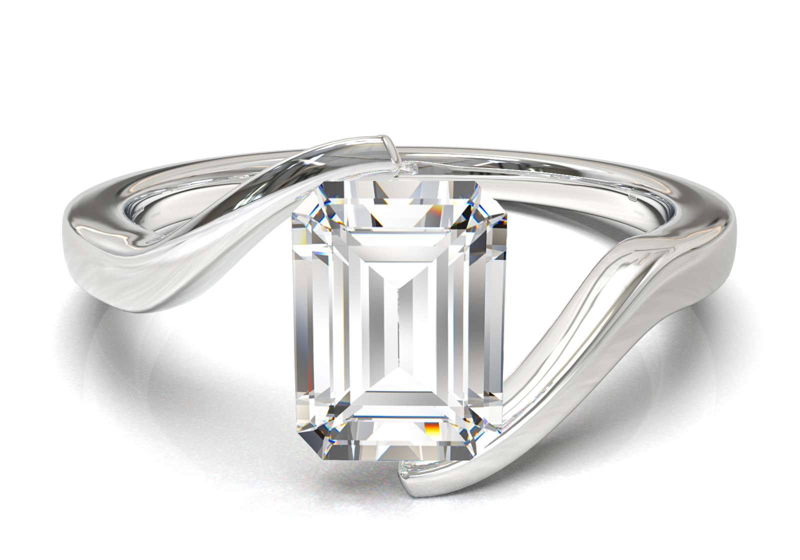 White Gold Floating Frame