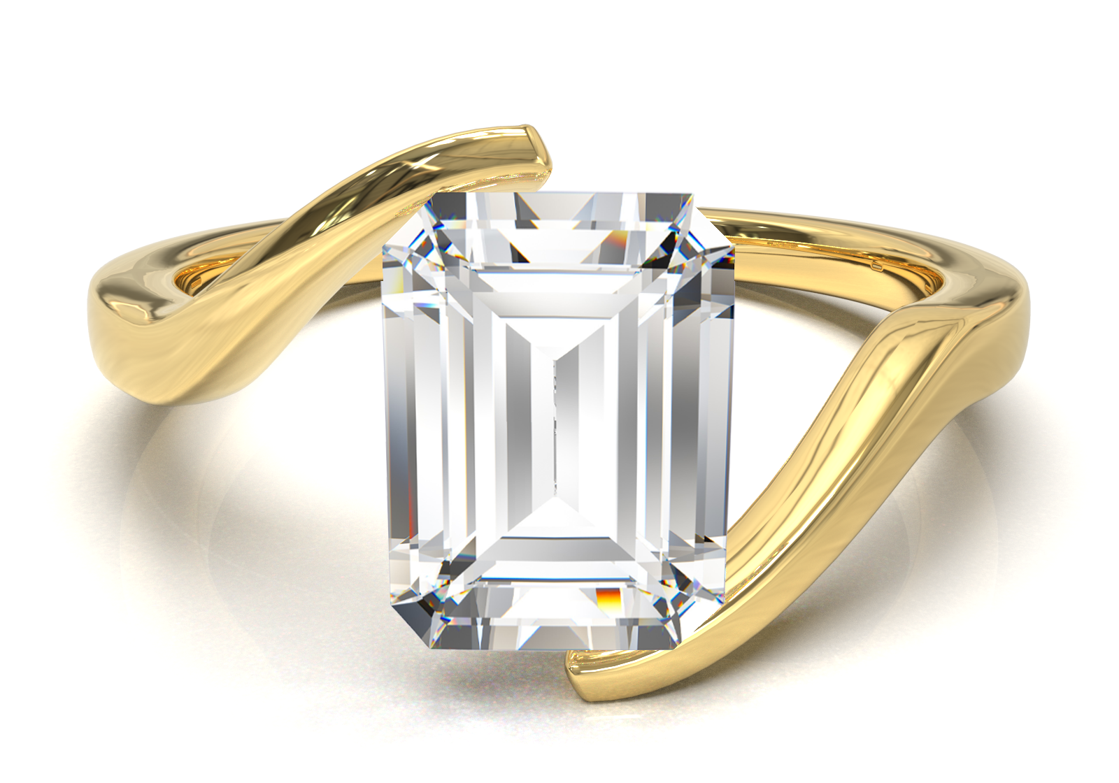 Yellow Gold Floating Frame