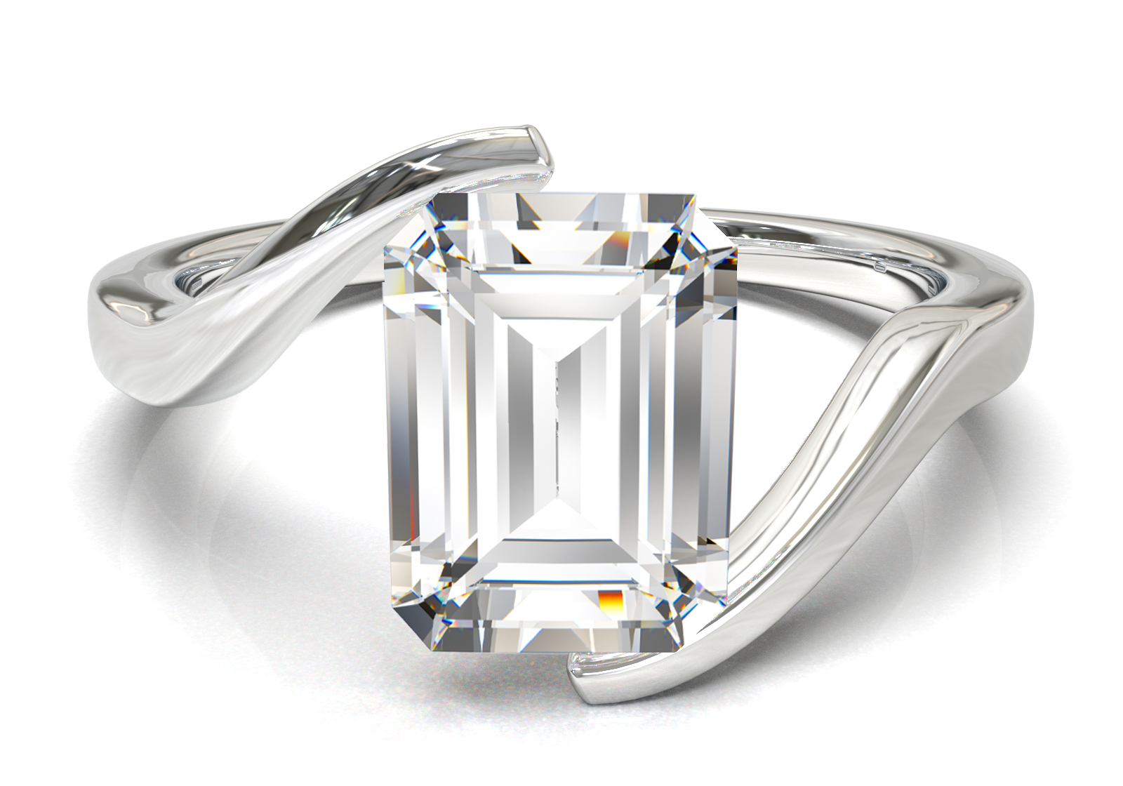 White Gold Floating Frame