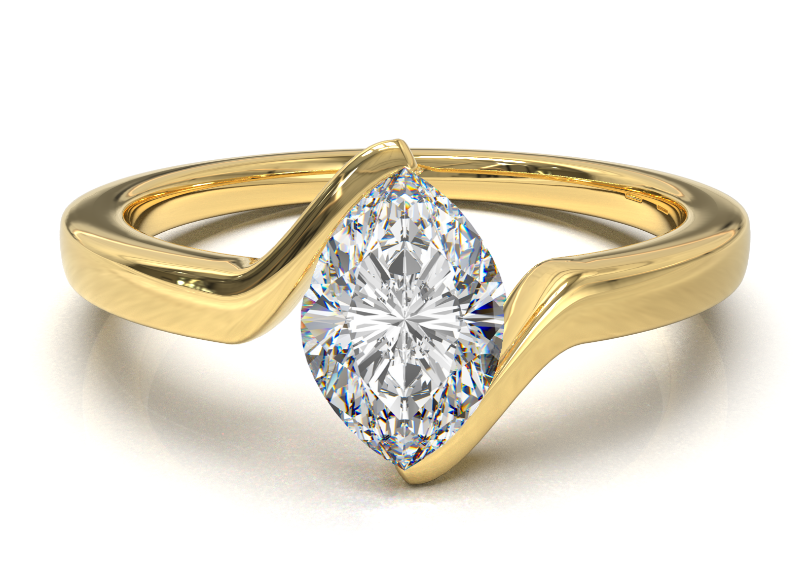 Yellow Gold Floating Frame