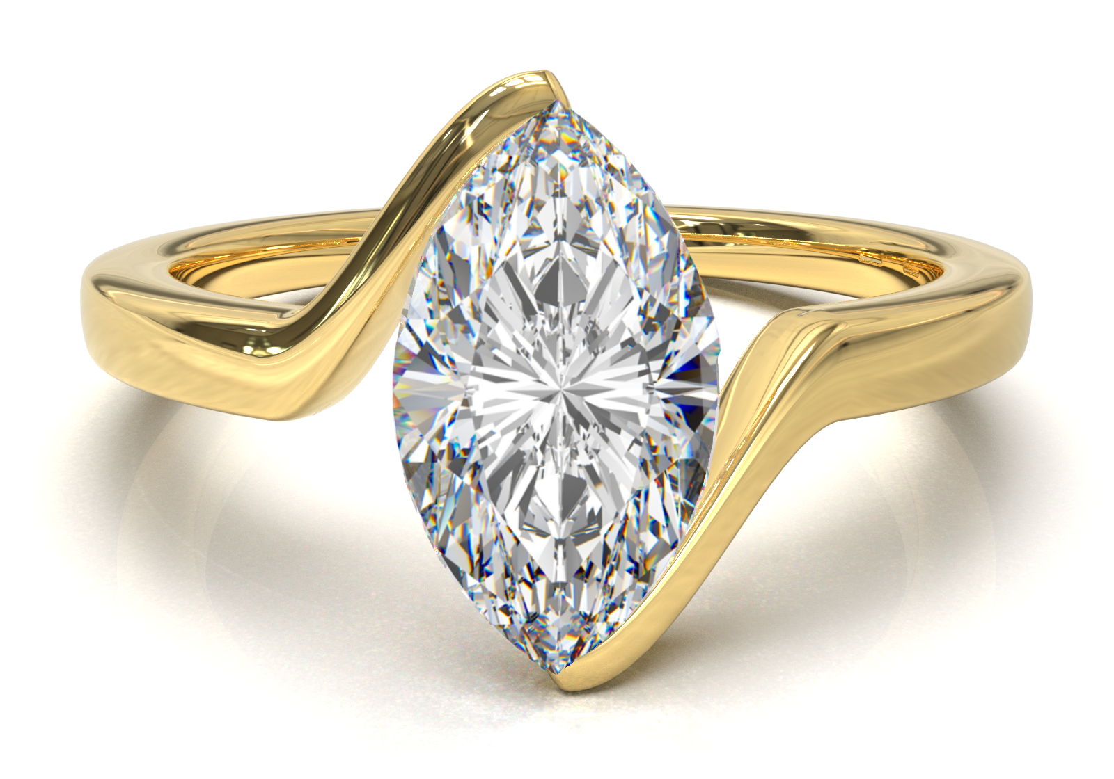 Yellow Gold Floating Frame