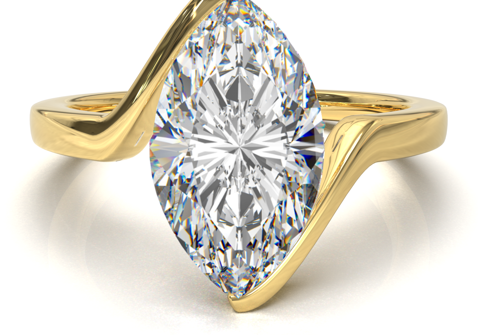 Yellow Gold Floating Frame