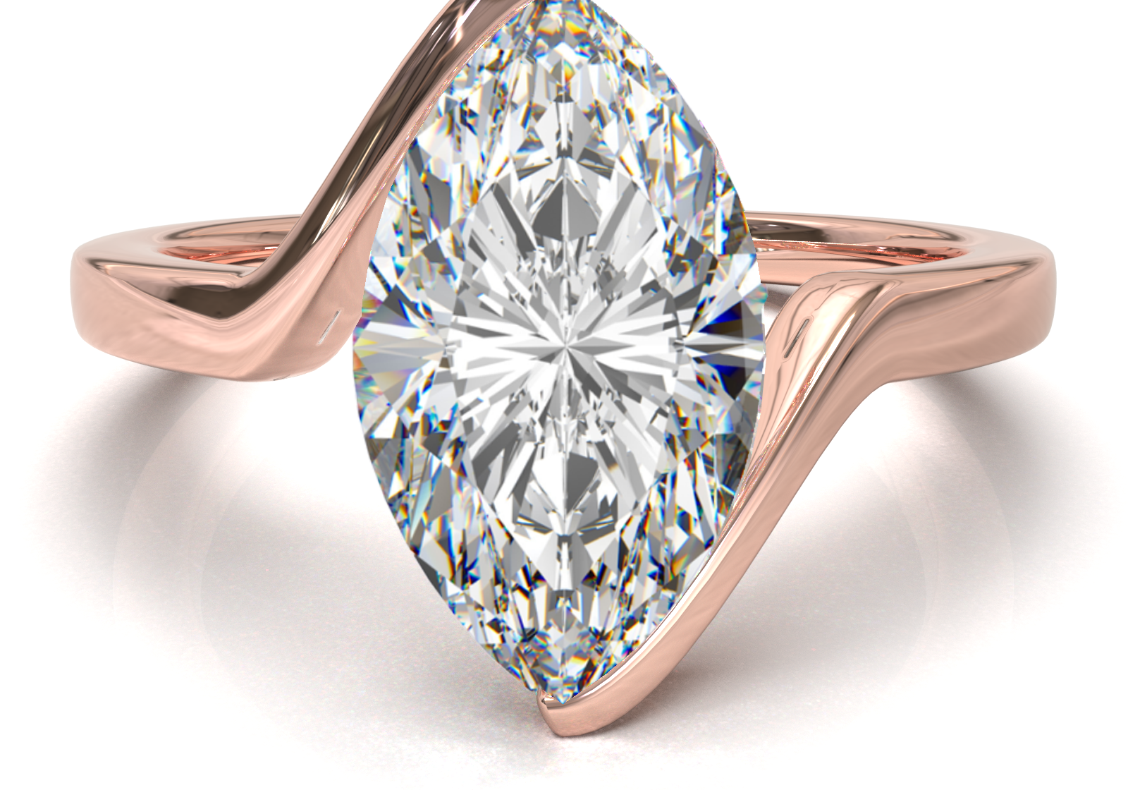 Rose Gold Floating Frame