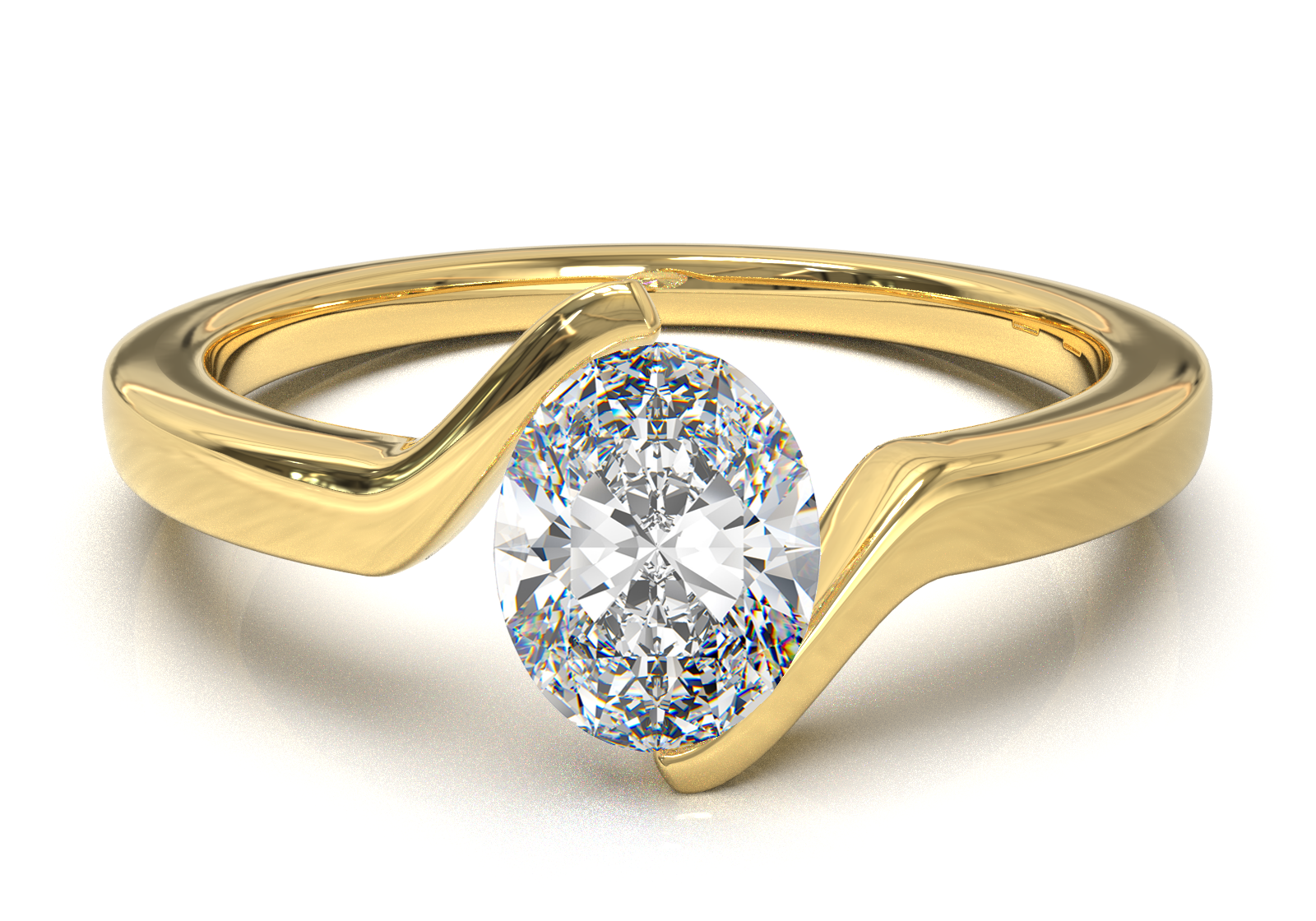 Yellow Gold Floating Frame