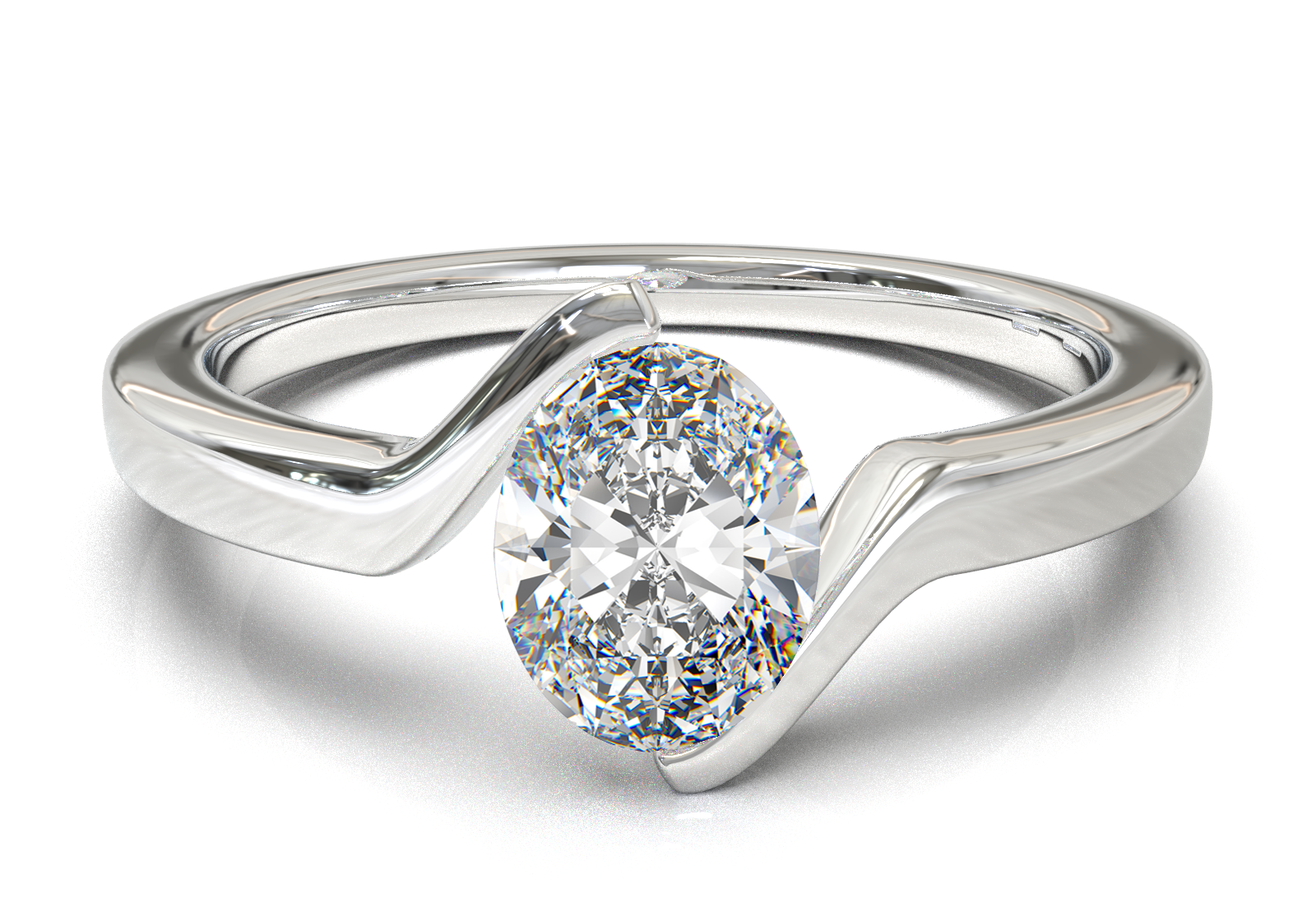 White Gold Floating Frame