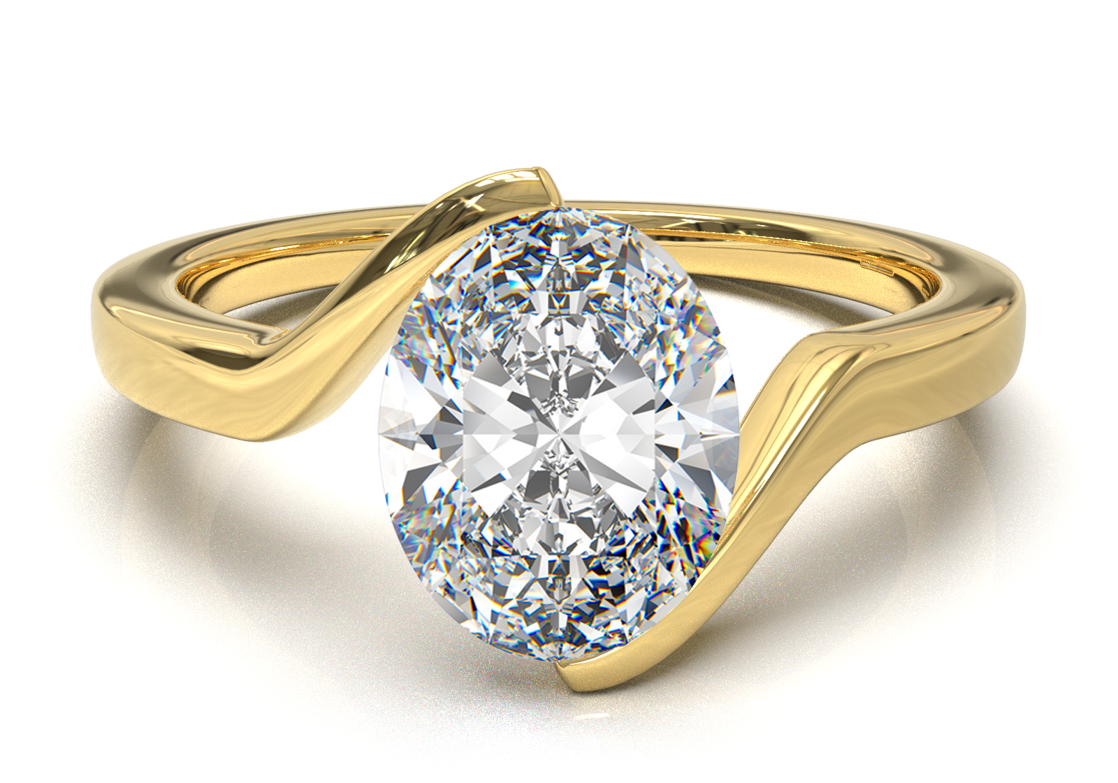 Yellow Gold Floating Frame