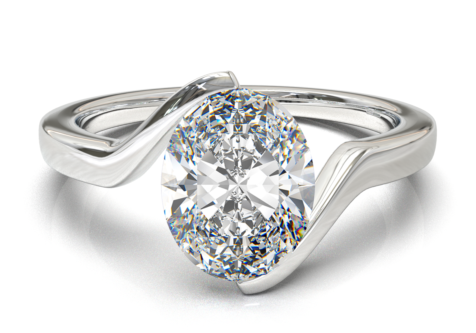 White Gold Floating Frame