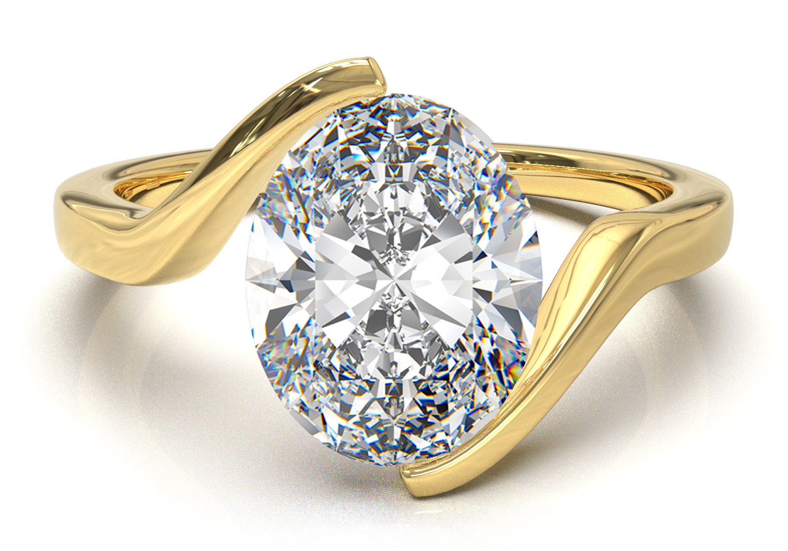 Yellow Gold Floating Frame