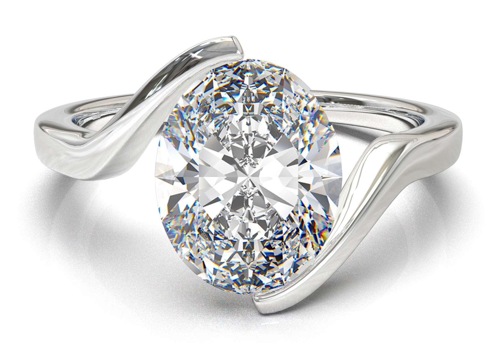 White Gold Floating Frame