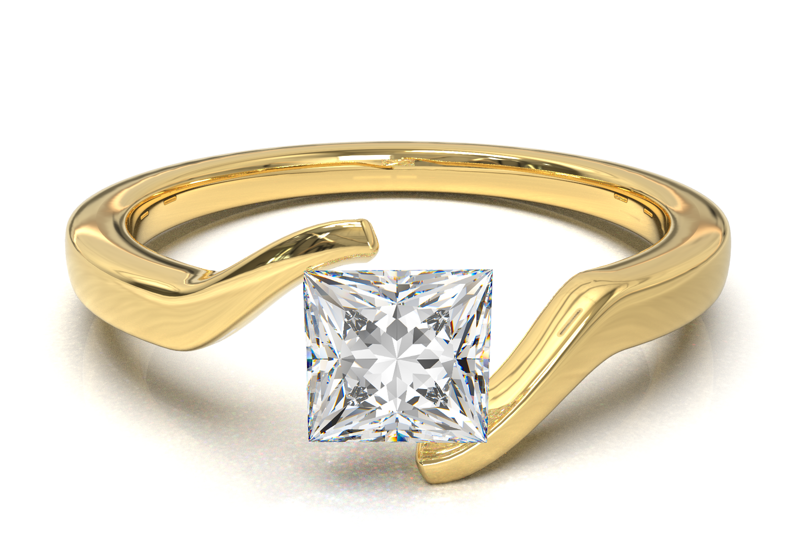 Yellow Gold Floating Frame