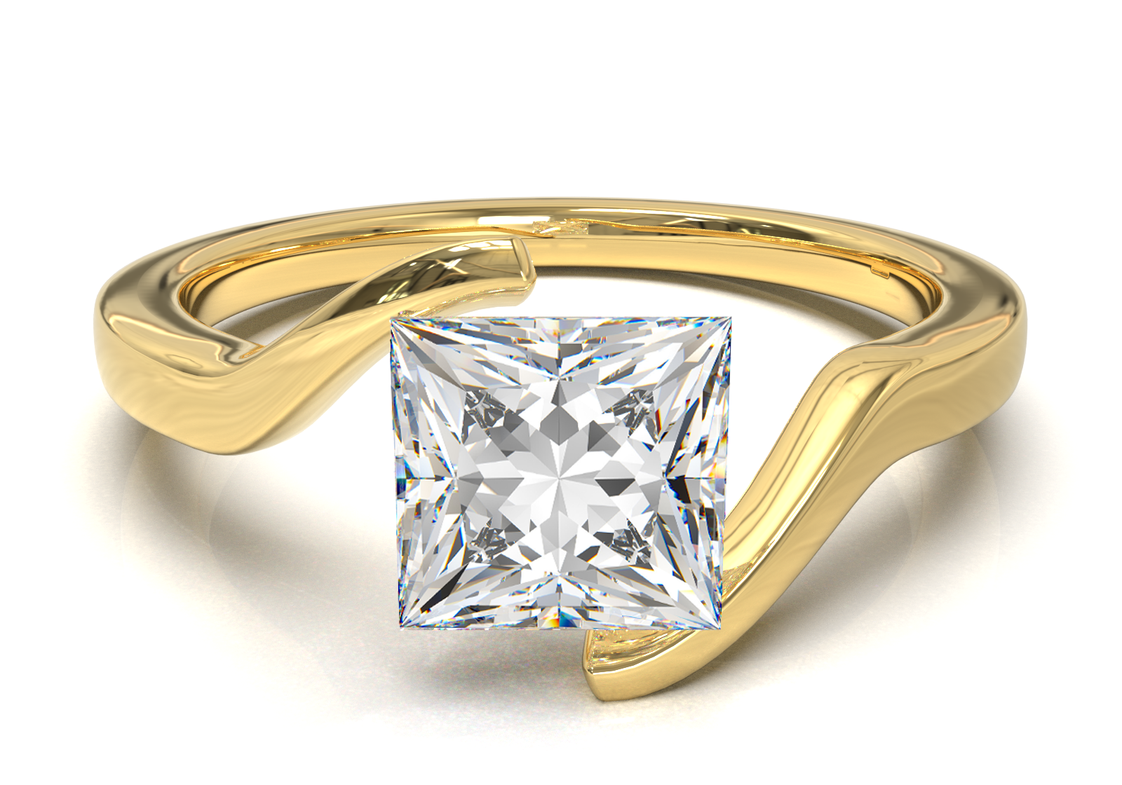 Yellow Gold Floating Frame