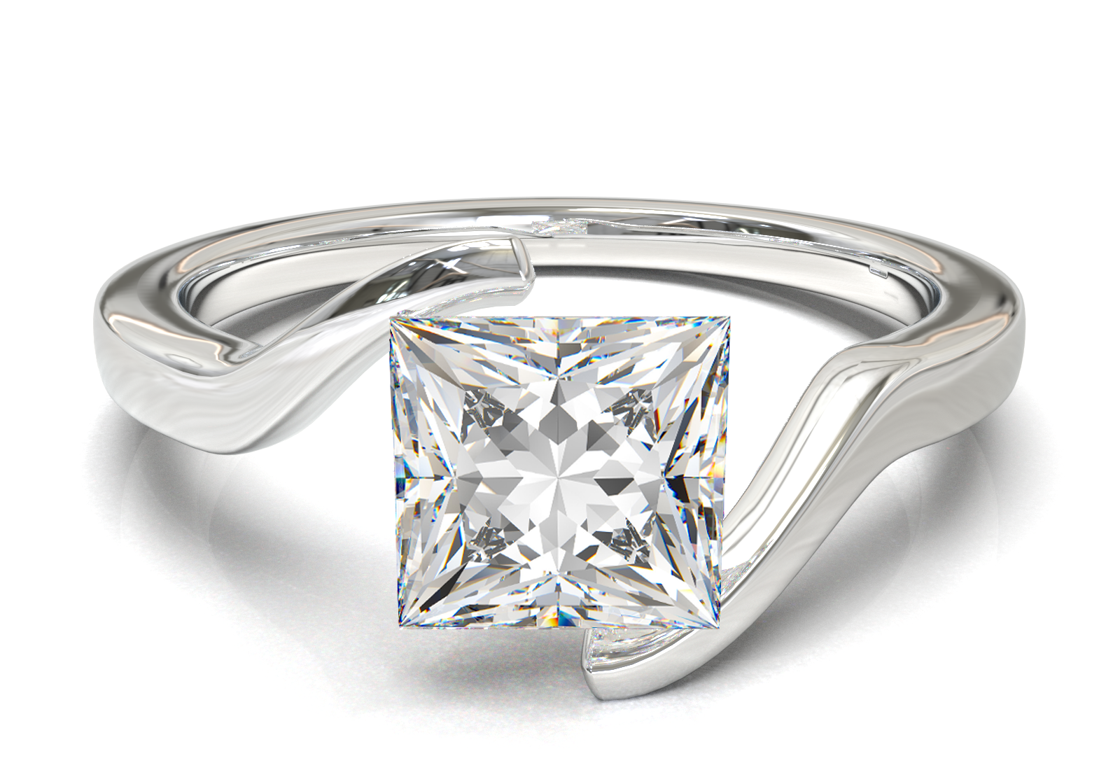 White Gold Floating Frame