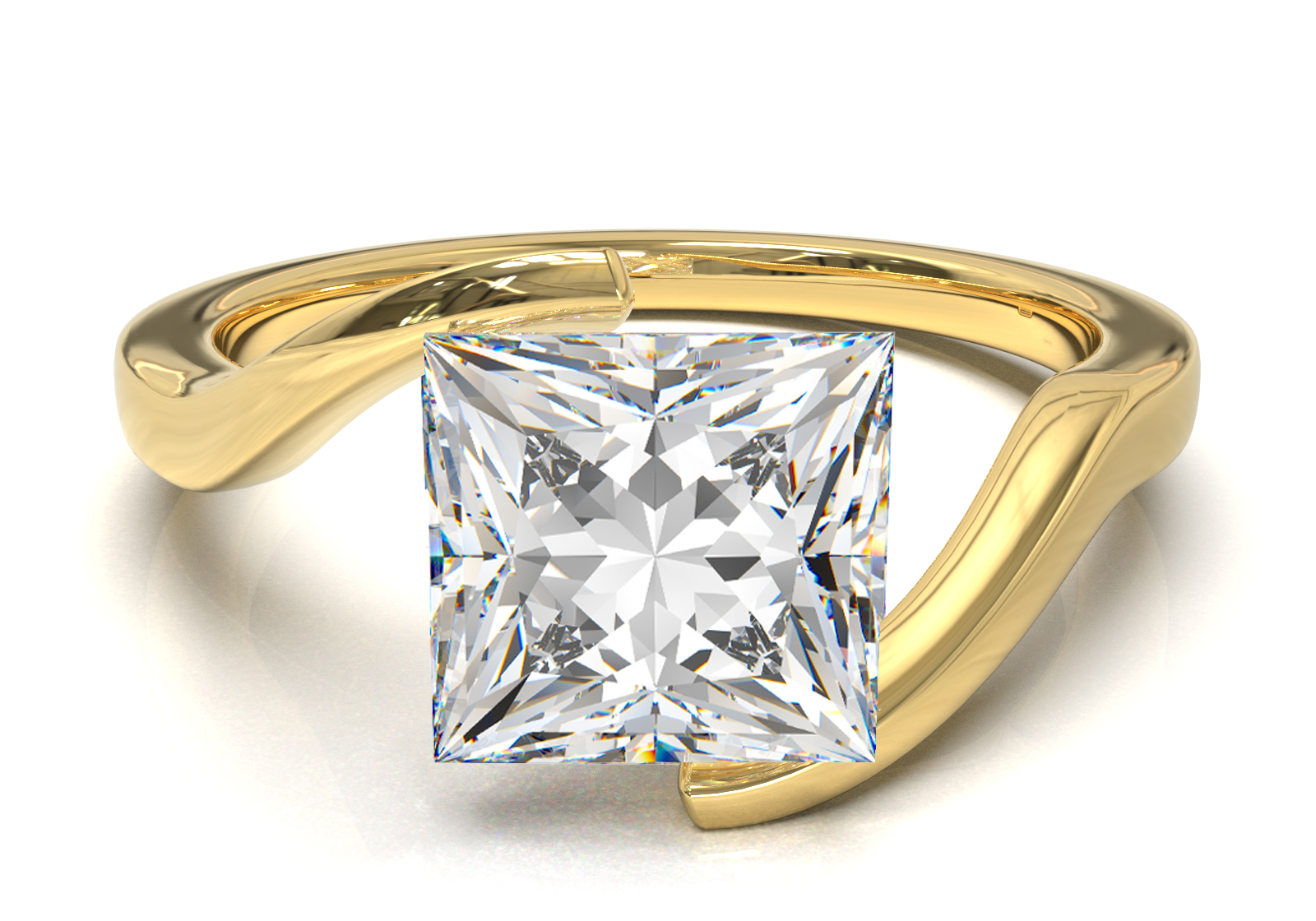 Yellow Gold Floating Frame