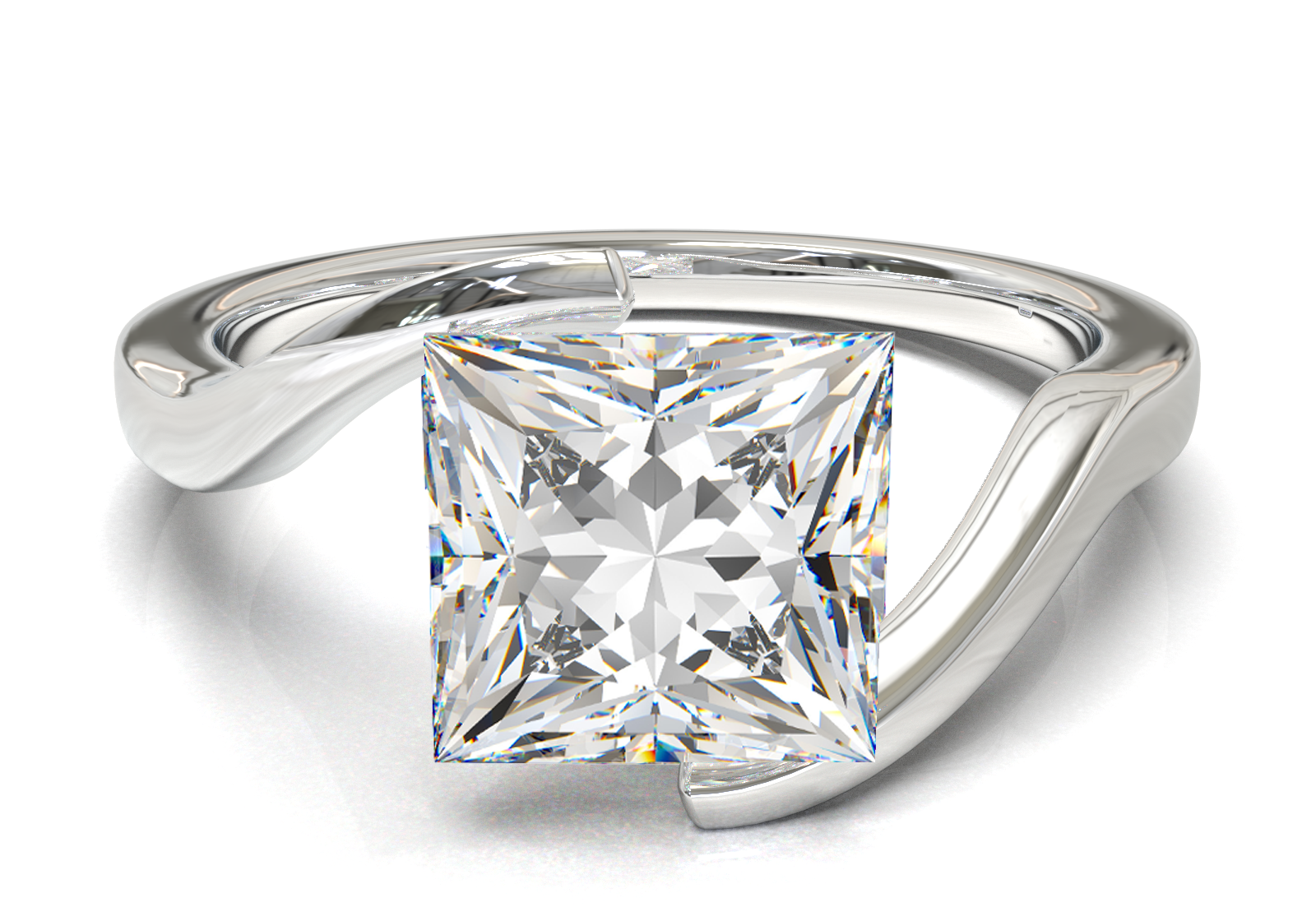 White Gold Floating Frame