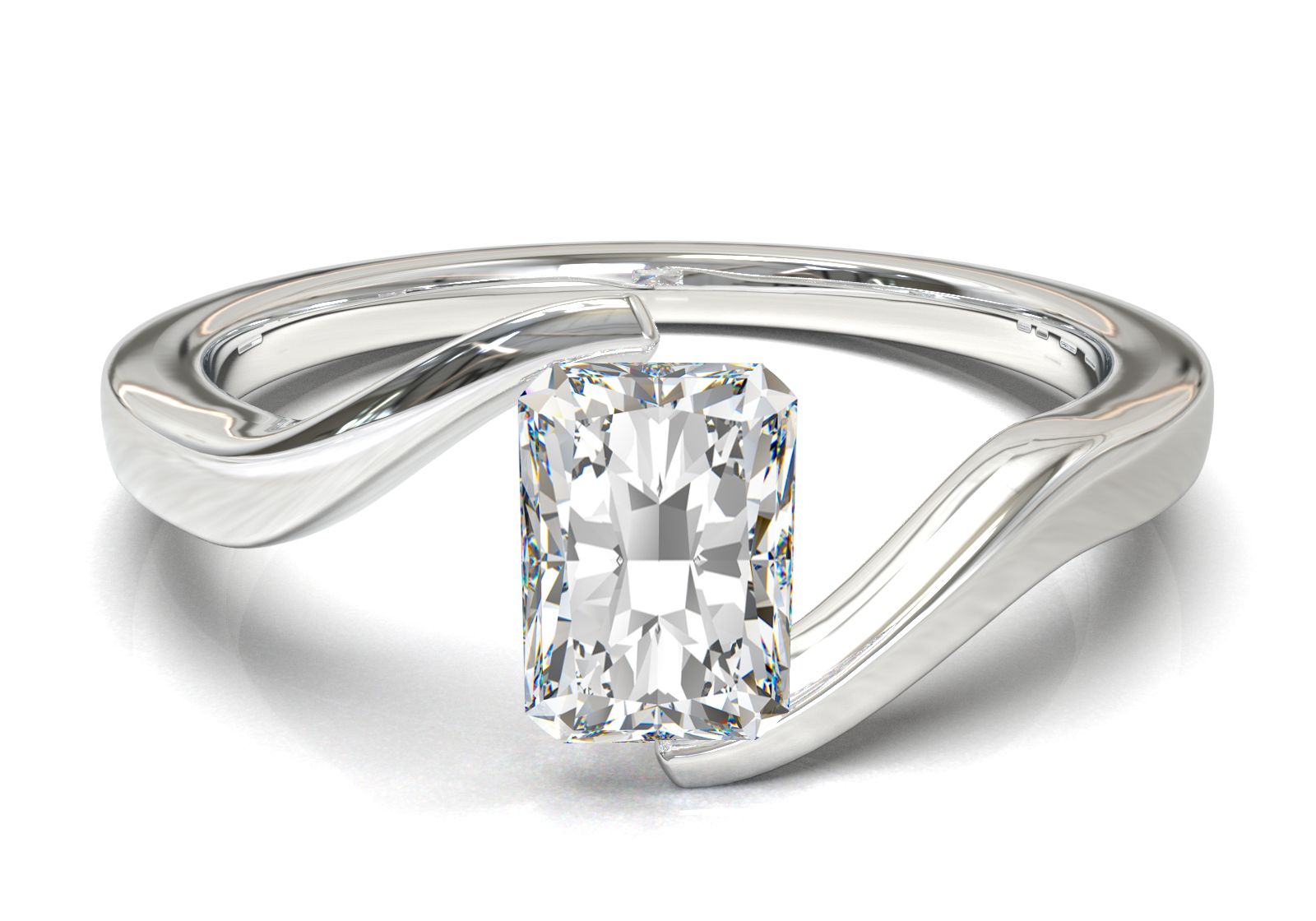 White Gold Floating Frame