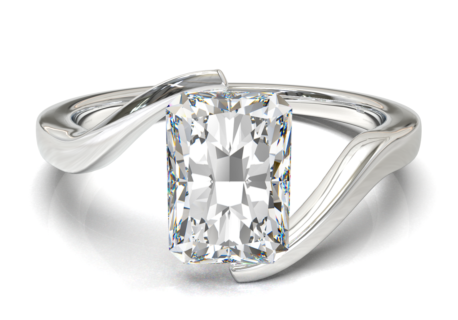 White Gold Floating Frame