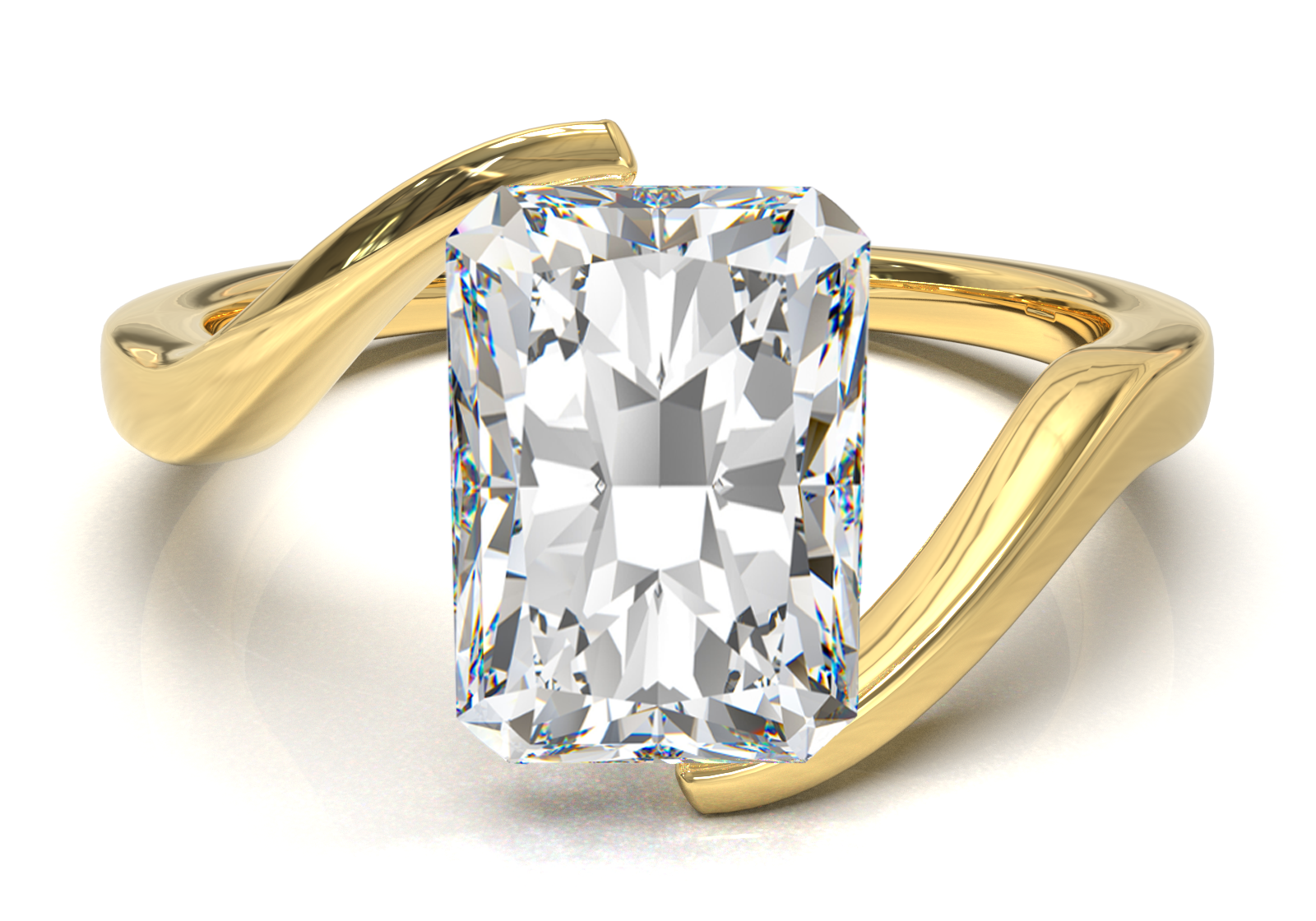 Yellow Gold Floating Frame