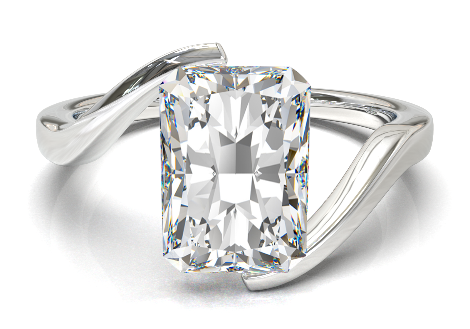 White Gold Floating Frame