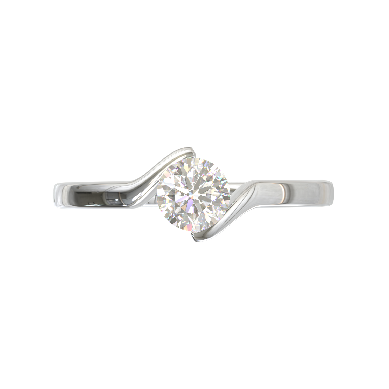 White Gold Floating Frame