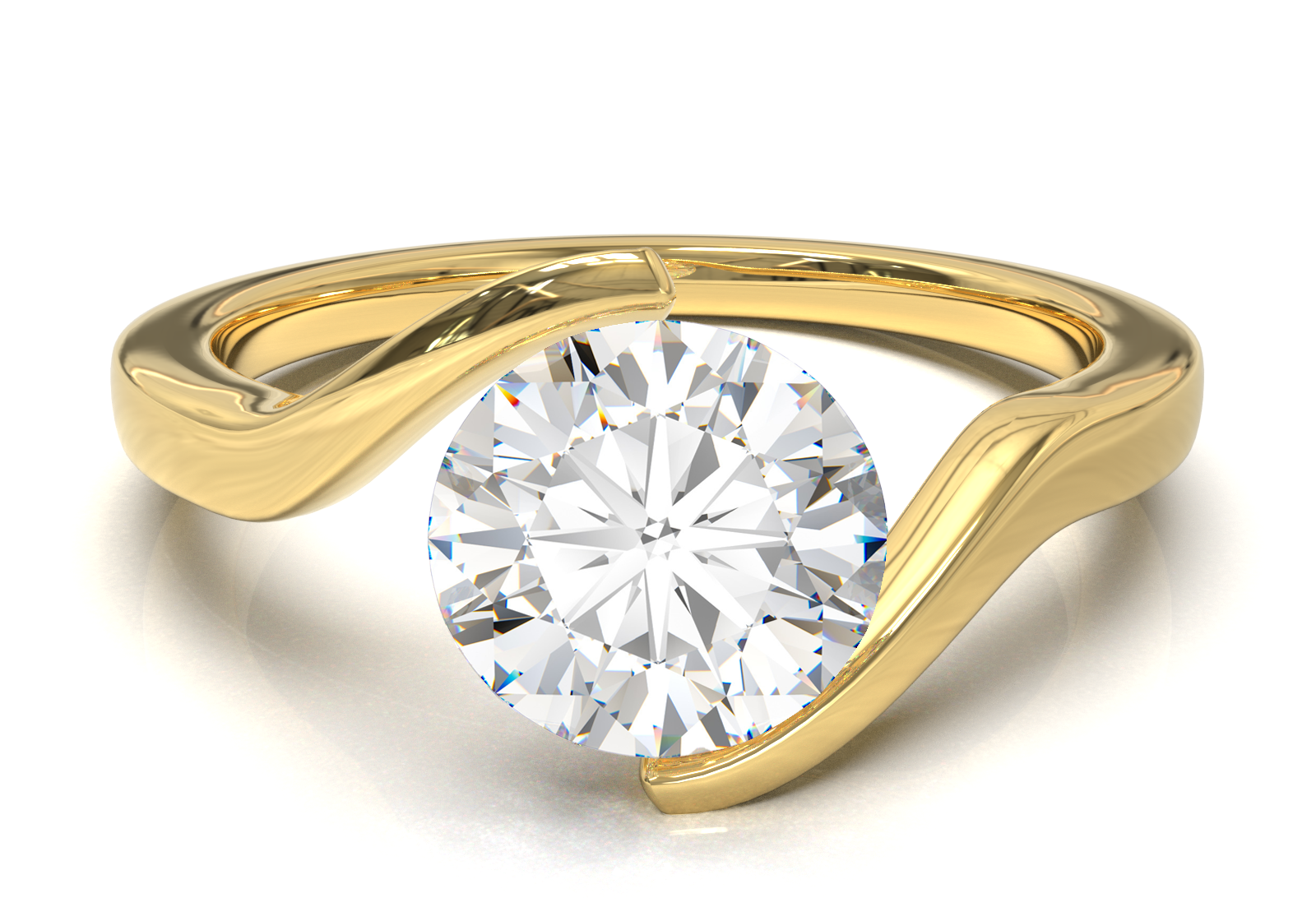 Yellow Gold Floating Frame