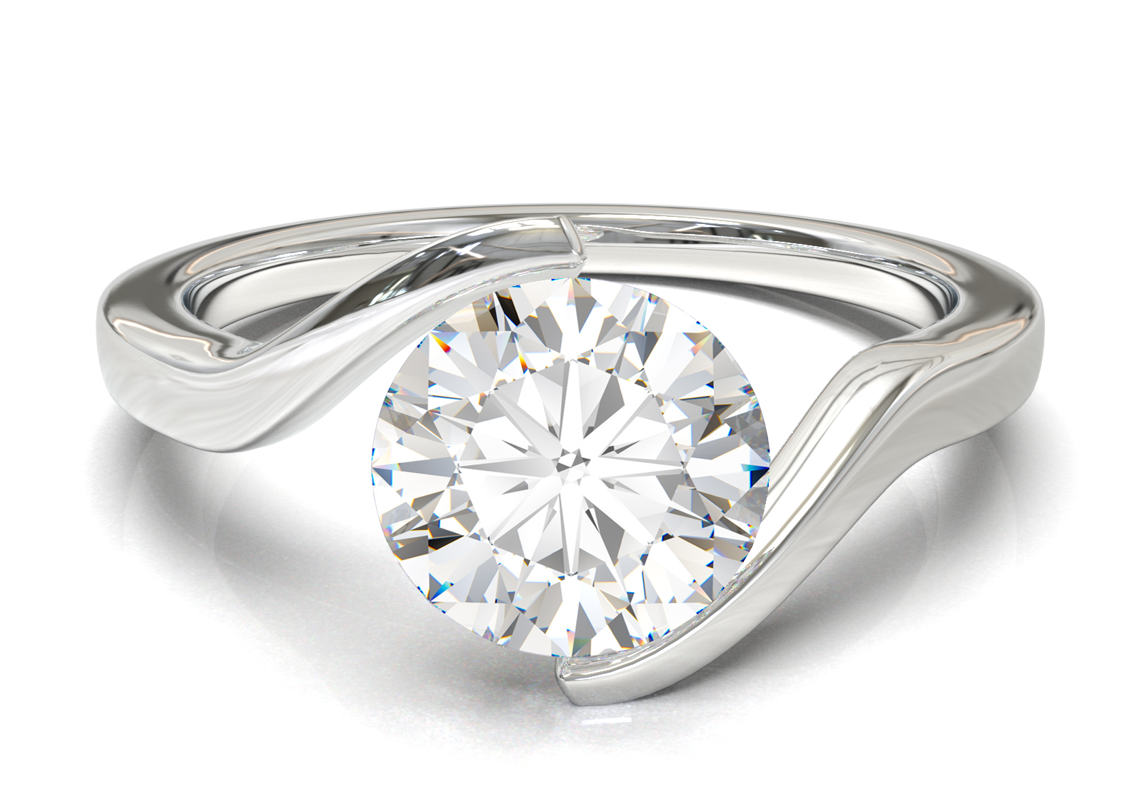 White Gold Floating Frame