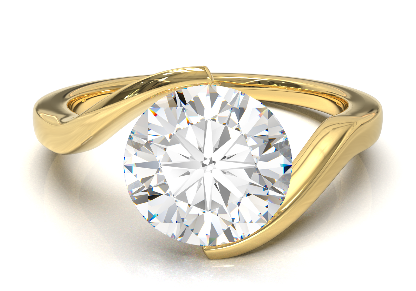 Yellow Gold Floating Frame