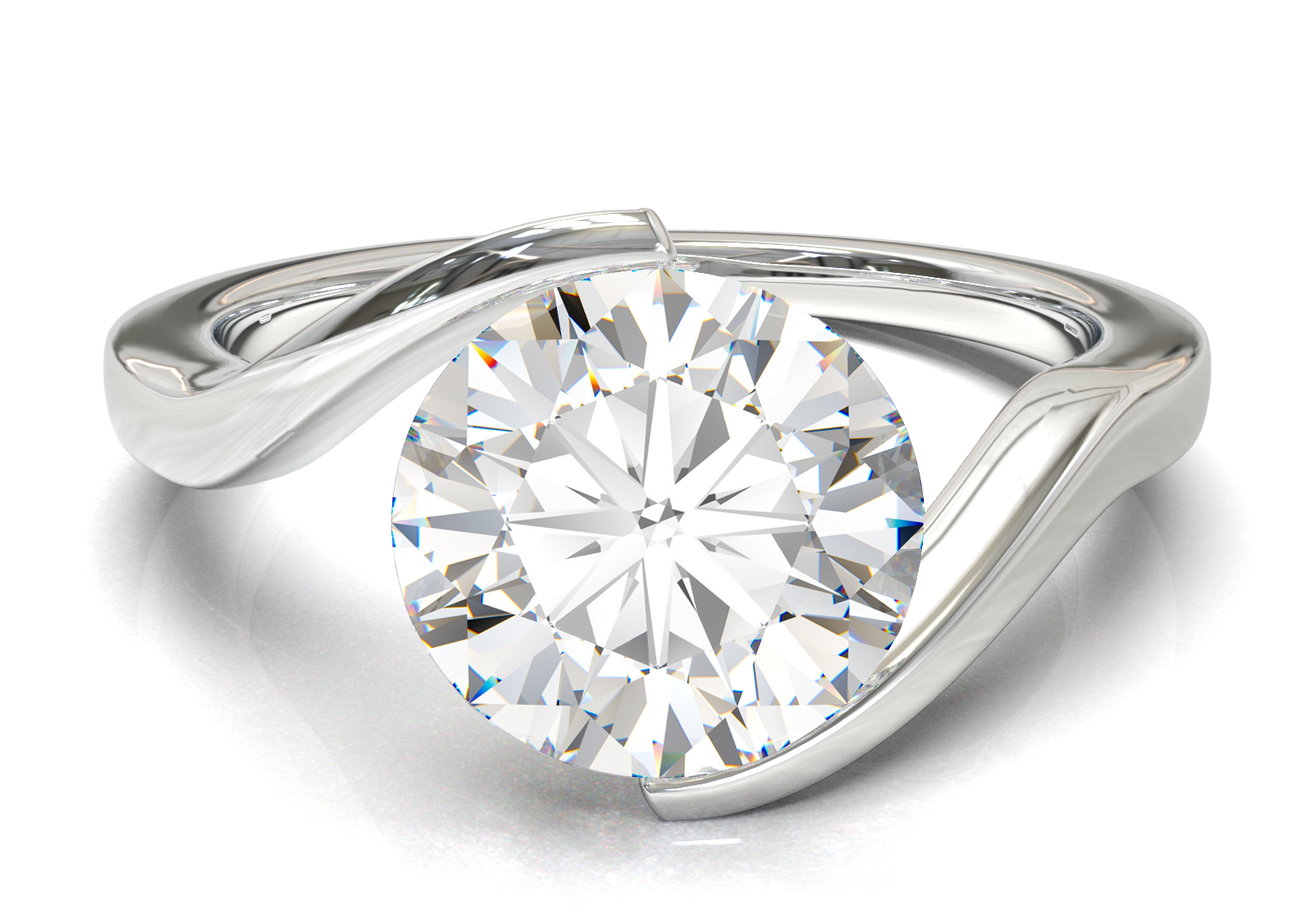 White Gold Floating Frame