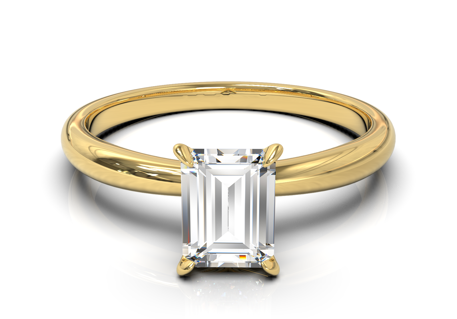 Cathedral Solitaire Frame 1.8mm thickness Yellow Gold