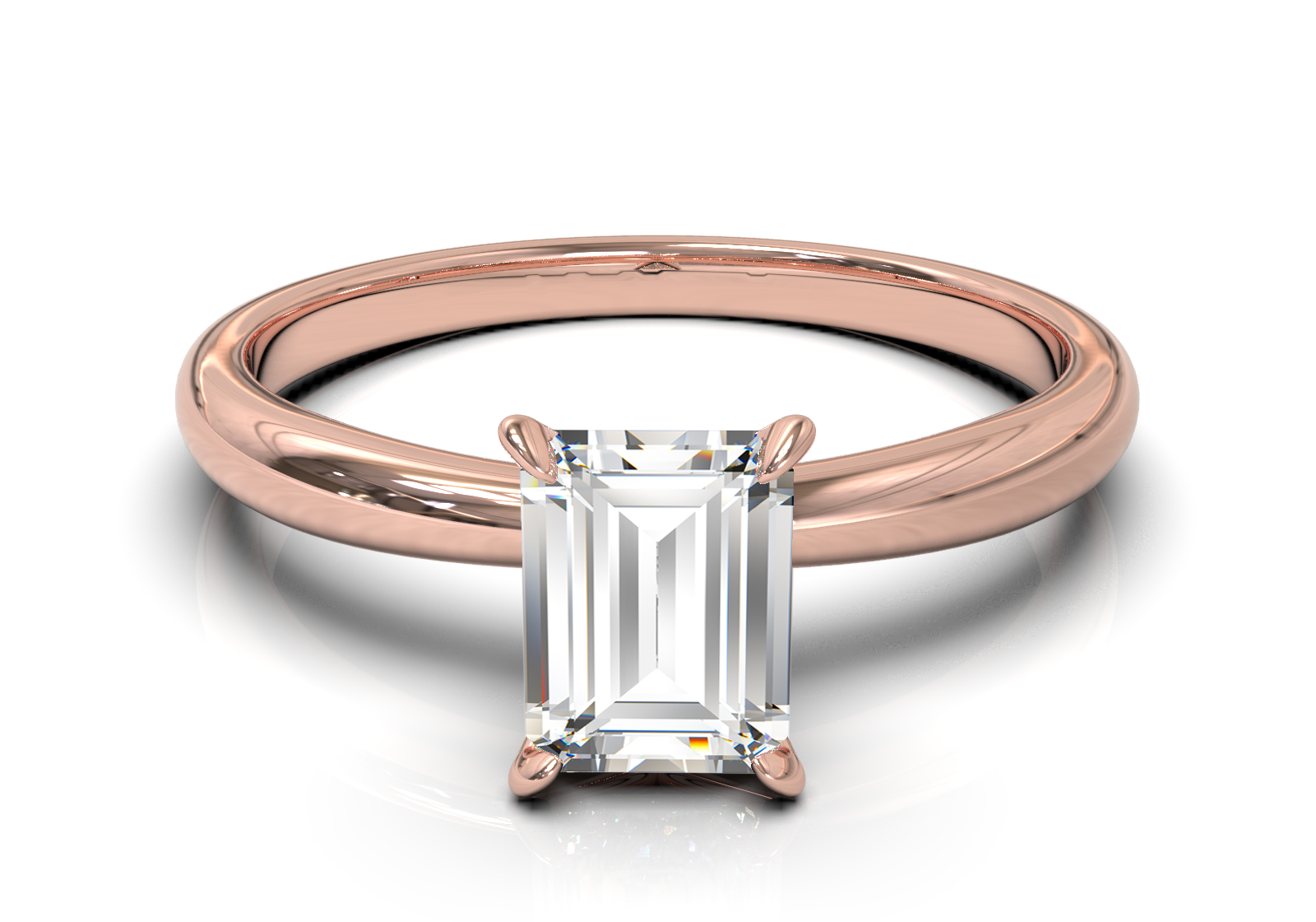 Cathedral Solitaire Frame 1.8mm thickness Yellow Gold