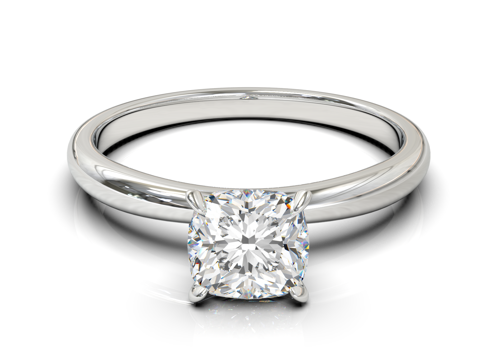 Cathedral Solitaire Frame 1.8mm thickness Yellow Gold