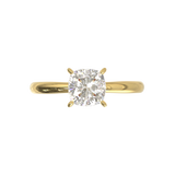 Cathedral Solitaire Frame 1.8mm thickness Yellow Gold