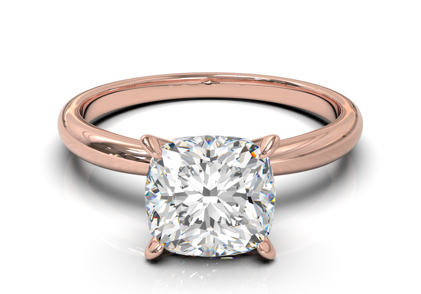 Cathedral Solitaire Frame 1.8mm thickness Yellow Gold