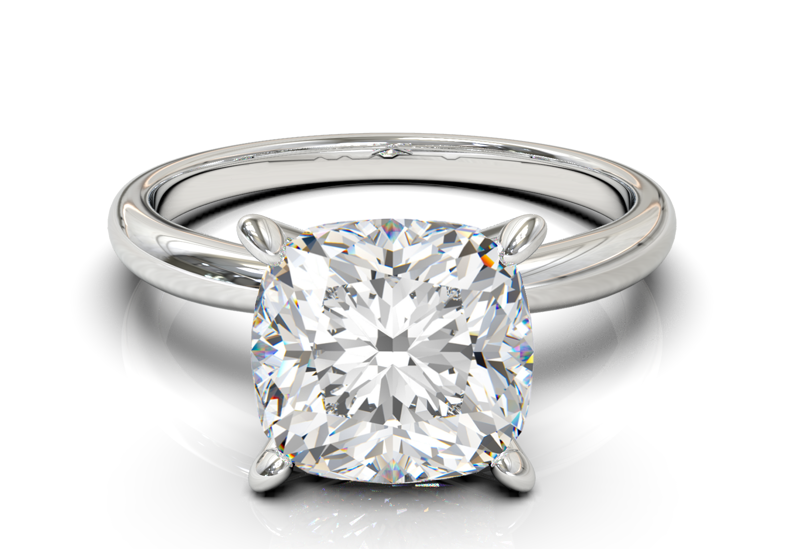 Cathedral Solitaire Frame 1.8mm thickness Yellow Gold