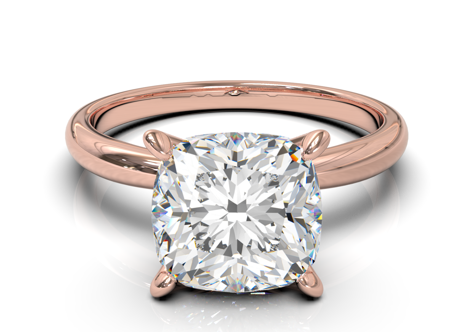 Cathedral Solitaire Frame 1.8mm thickness Yellow Gold