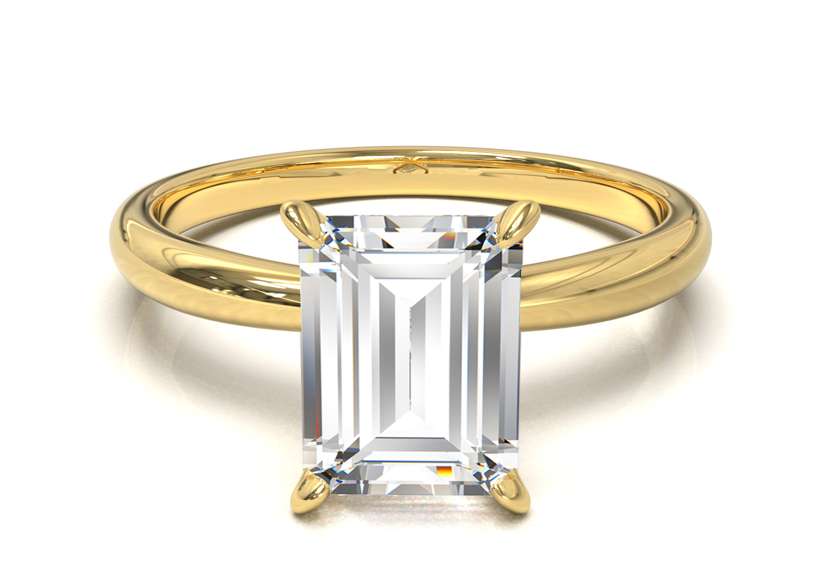 Cathedral Solitaire Frame 1.8mm thickness Yellow Gold