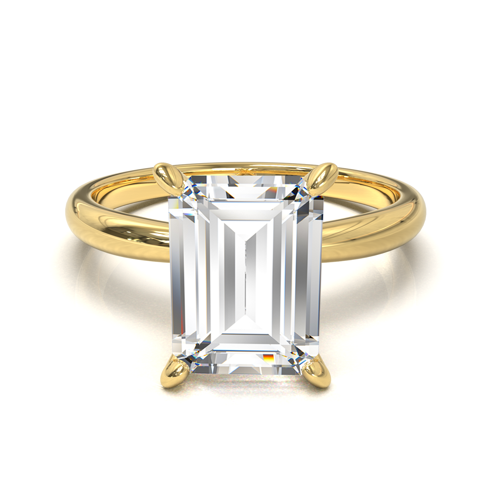 Cathedral Solitaire Frame 1.8mm thickness Yellow Gold