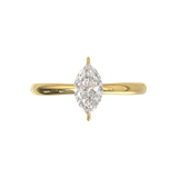 Cathedral Solitaire Frame 1.8mm thickness Yellow Gold