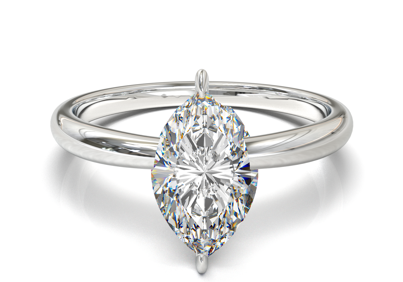 Cathedral Solitaire Frame 1.8mm thickness Yellow Gold