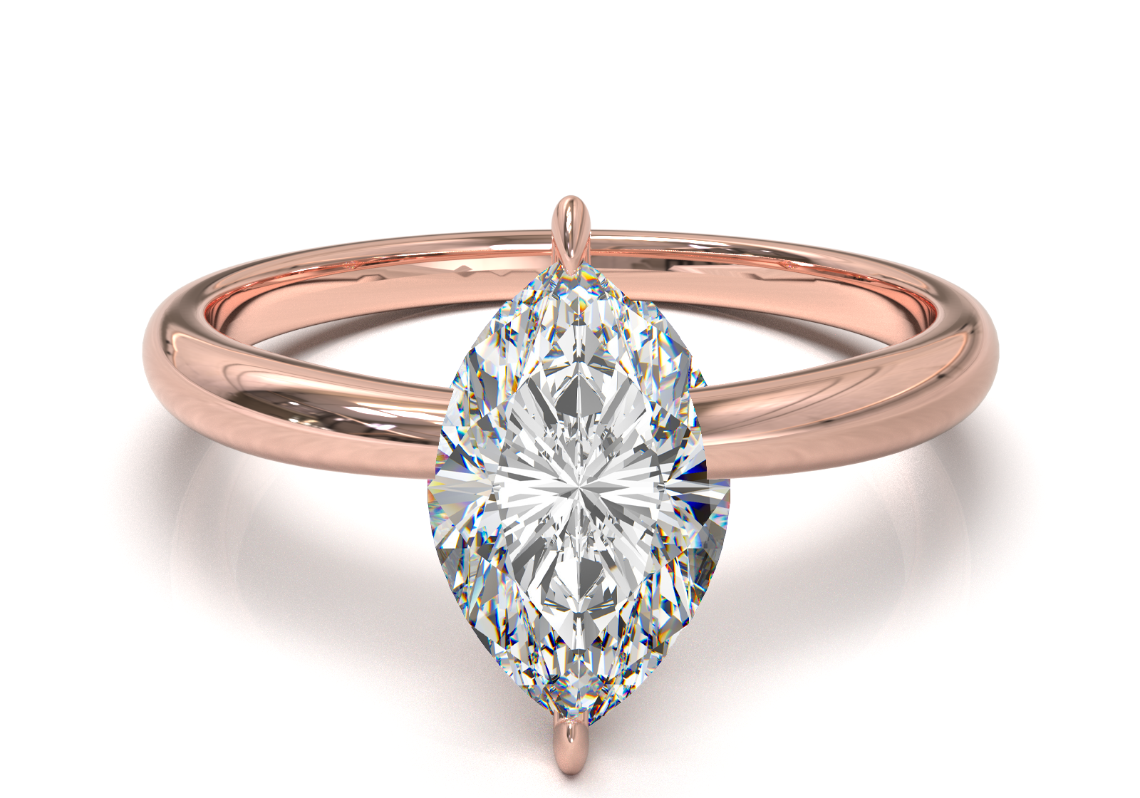 Cathedral Solitaire Frame 1.8mm thickness Yellow Gold